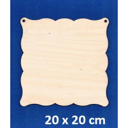 SKLEJKA #3mm Baza 20x20cm , tabliczka 20x20cm / zawieszka 20x20cm z otworami / VIV / 5655